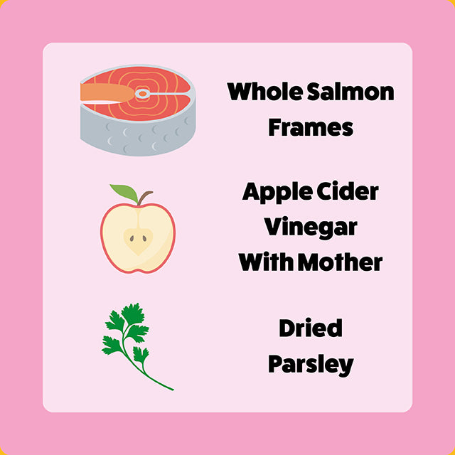 Salmon Happy Bones 5-Pack (60 Bones)