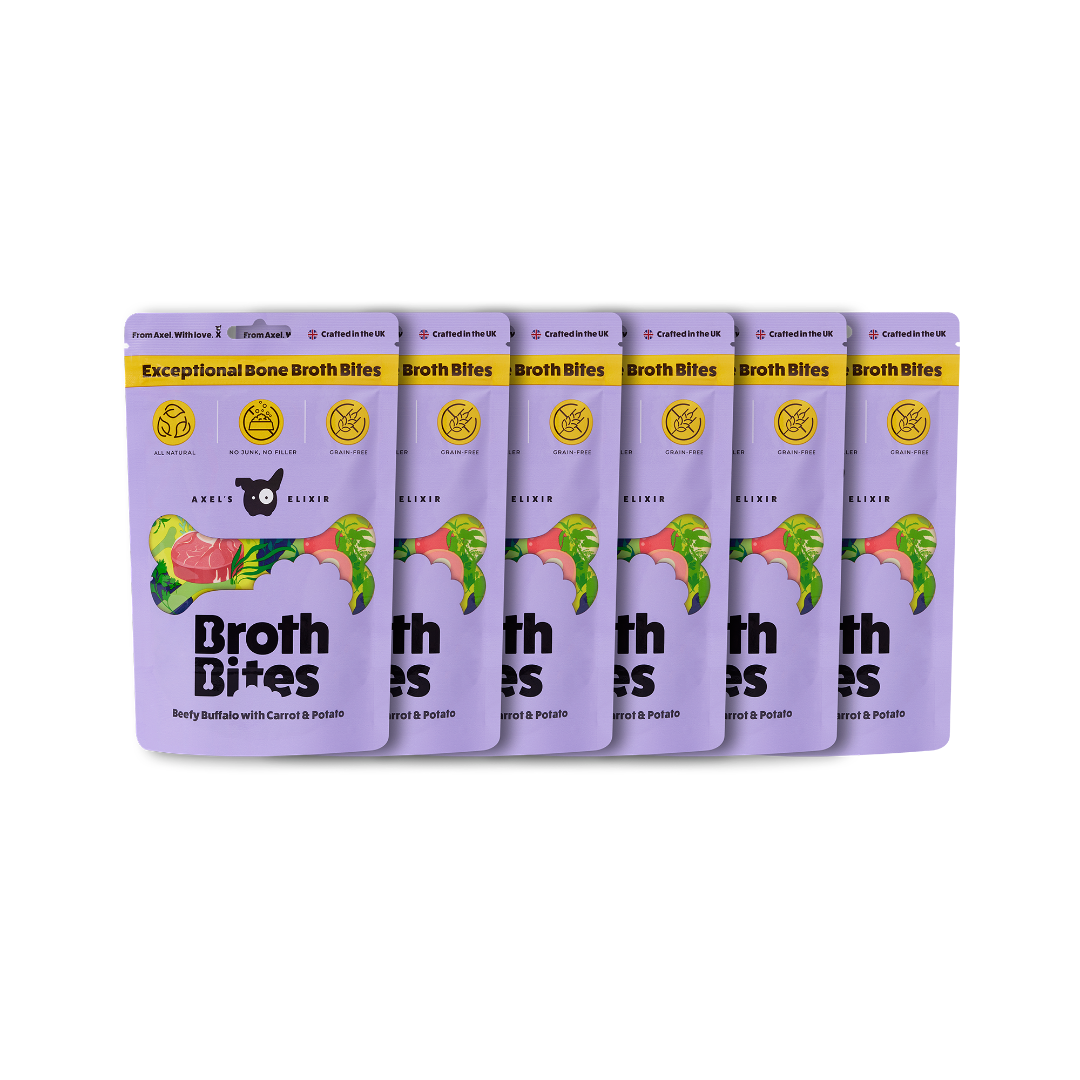 Pack of Broth Bites packages on a white background
